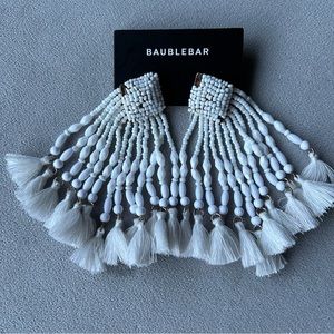 Baublebar ~ Rosa Fringed Drop Earrings ~ White